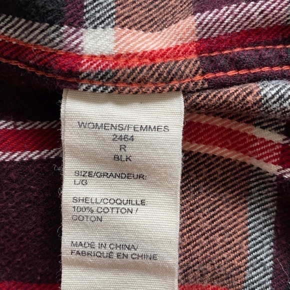 Woolrich 100% cotton EUC plaid button down shirt size large (fits small) - Picture 7 of 8